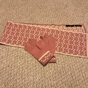 Coach scarf and glove set